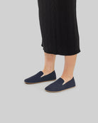 Pair Navy Barefoot Shoes - Barefoot Wide Toe Calf Leather | Bespoky