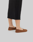 Detail Tan Ballet Flats - Handcrafted Calf Leather Turkey | Bespoky