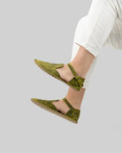 Top view Yellow Barefoot Sandal - Handcrafted Calf Leather | Bespoky