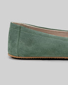 Top view Green Ballet Flats - Handcrafted Calf Leather | Bespoky
