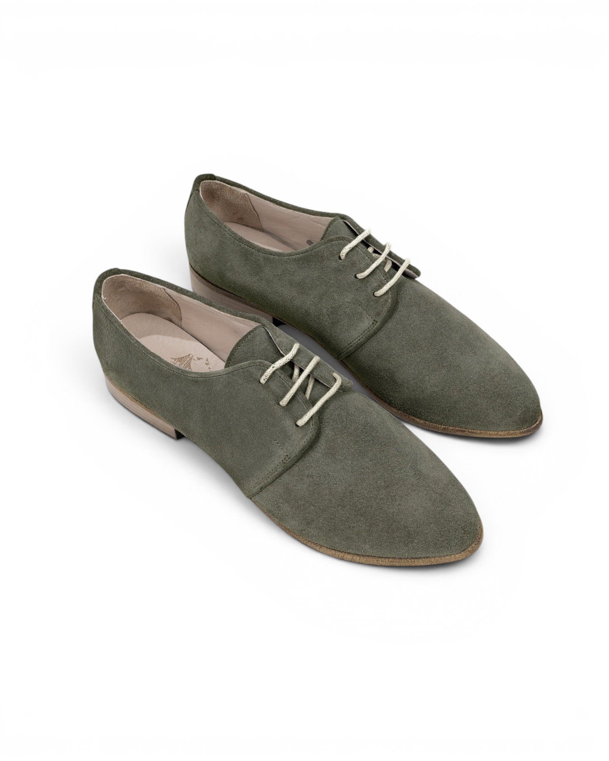 Women's Leather Pointed Toe Oxford - Handcrafted Calf Leather Wide Toe Box | Bespoky