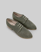 Women's Leather Pointed Toe Oxford - Handcrafted Calf Leather Wide Toe Box | Bespoky