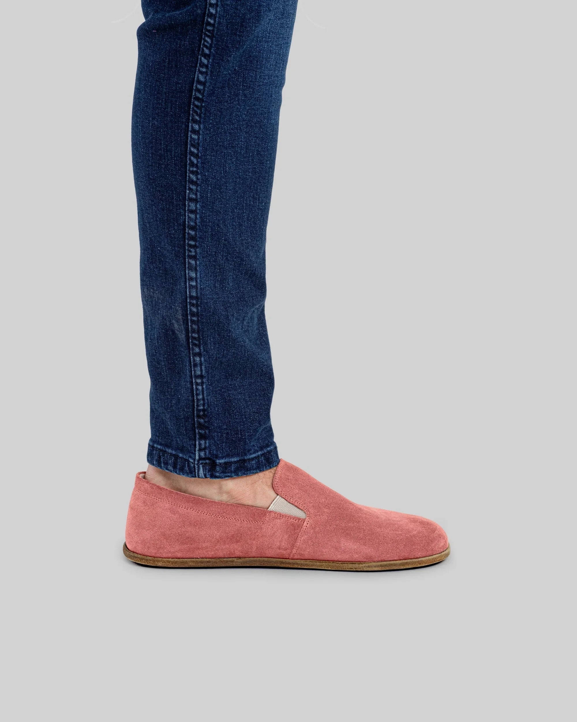 Detail Pink Barefoot Shoes - Handcrafted Calf Leather Turkey | Bespoky