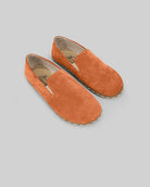 Women's Orange Barefoot Shoes - Handcrafted Calf Leather Wide Toe Box | Bespoky