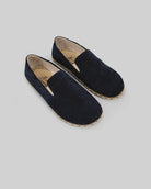 Women's Navy Barefoot Shoes - Handcrafted Calf Leather Wide Toe Box | Bespoky