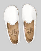 Top view White Barefoot Yemeni - Handcrafted Calf Leather | Bespoky