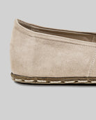Top view Beige Nubuck Barefoot Yemeni - Handcrafted Calf Leather | Bespoky