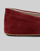 Side view Burgundy Suede Barefoot Shoes - Calf Leather Zero Drop | Bespoky