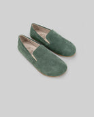 Women's Green Barefoot Shoes - Handcrafted Calf Leather Wide Toe Box | Bespoky