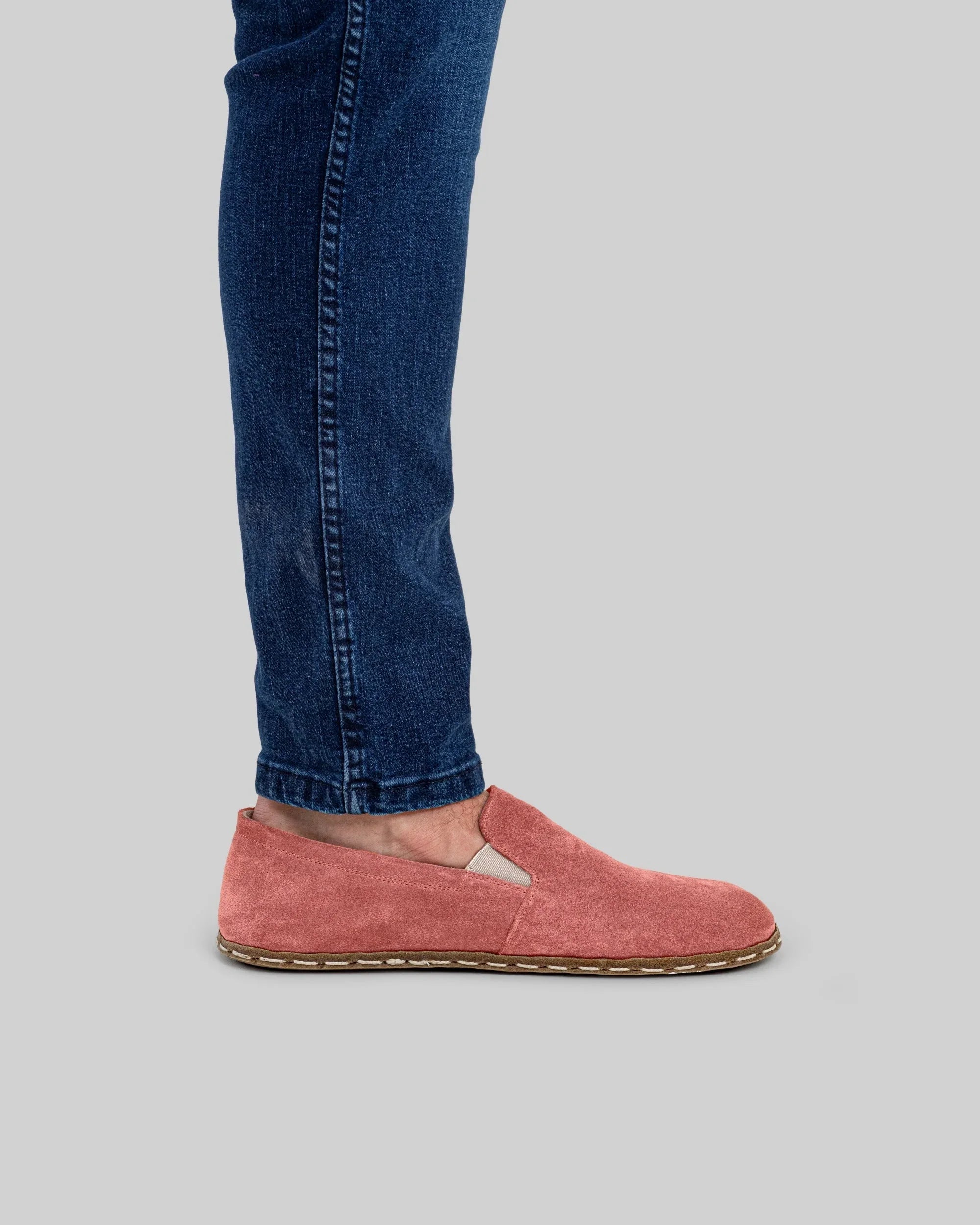 Detail Pink Barefoot Shoes - Handcrafted Calf Leather Turkey | Bespoky