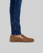 Detail Tan Suede Barefoot Shoes - Handcrafted Calf Leather Turkey | Bespoky