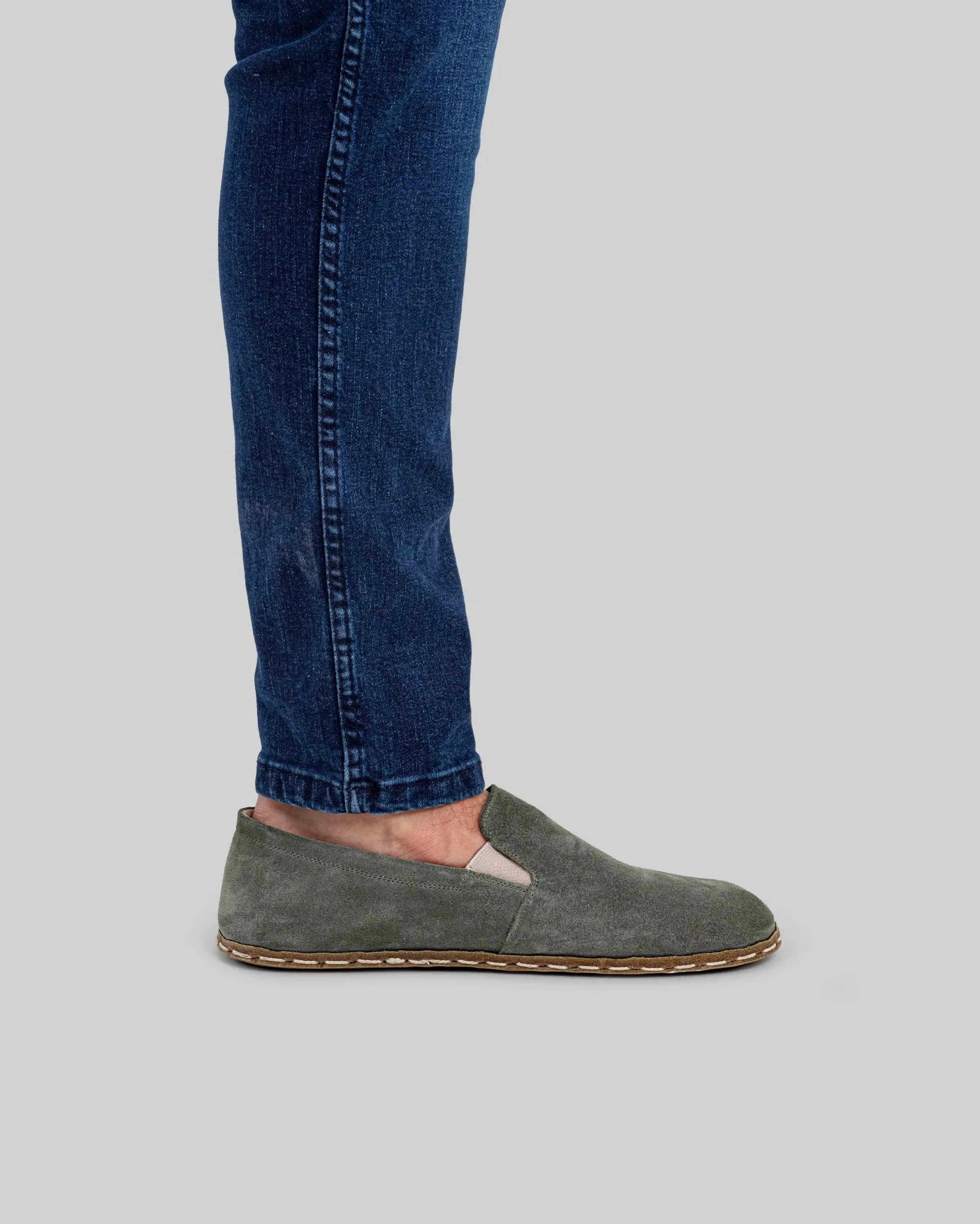 Detail Suede Barefoot Shoes - Handcrafted Calf Leather Turkey | Bespoky