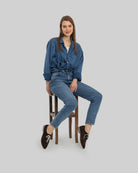 Back view Brown Pointed Toe Oxford - Calf Leather Handcrafted | Bespoky