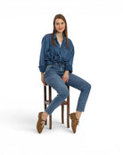 Back view Tan Pointed Toe Oxford - Calf Leather Handcrafted | Bespoky