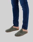 Top view Gold Shearling Slippers - Handcrafted Calf Leather | Bespoky