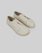 Women's Lucas Beige Barefoot Sneaker - Handcrafted Calf Leather Wide Toe Box | Bespoky