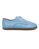 Side view Baby Blue Oxford Shoes - Calf Leather Zero Drop | Bespoky