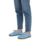 Top view Baby Blue Oxford Shoes - Handcrafted Calf Leather | Bespoky