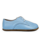 Side view Baby Blue Oxford Shoes - Calf Leather Zero Drop | Bespoky