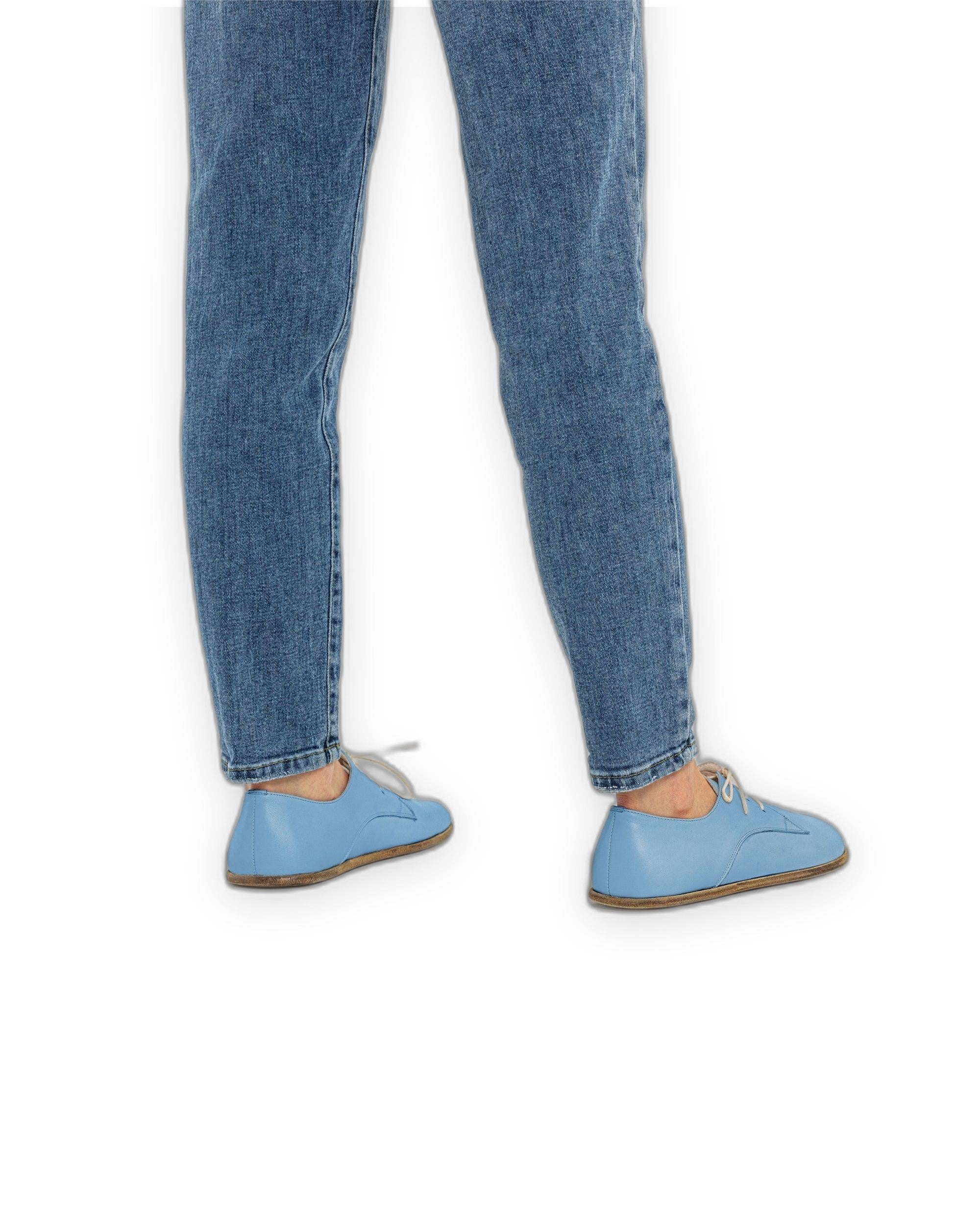Detail Baby Blue Oxford Shoes - Handcrafted Calf Leather Turkey | Bespoky