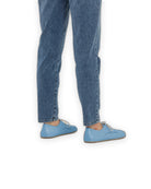 Pair Baby Blue Oxford Shoes - Barefoot Wide Toe Calf Leather | Bespoky