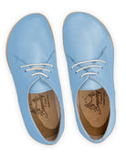 Side view Baby Blue Oxford Shoes - Calf Leather Zero Drop | Bespoky