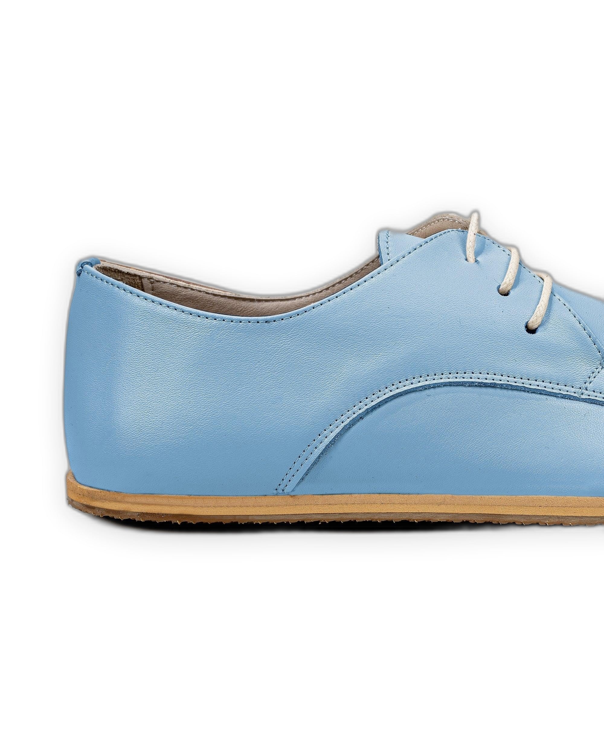 Top view Baby Blue Oxford Shoes - Handcrafted Calf Leather | Bespoky