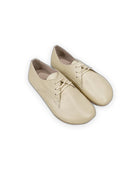Men's Beige Oxford Shoes - Handcrafted Calf Leather Wide Toe Box | Bespoky