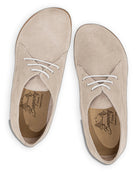 Side view Beige Nubuck Oxford Shoes - Calf Leather Zero Drop | Bespoky
