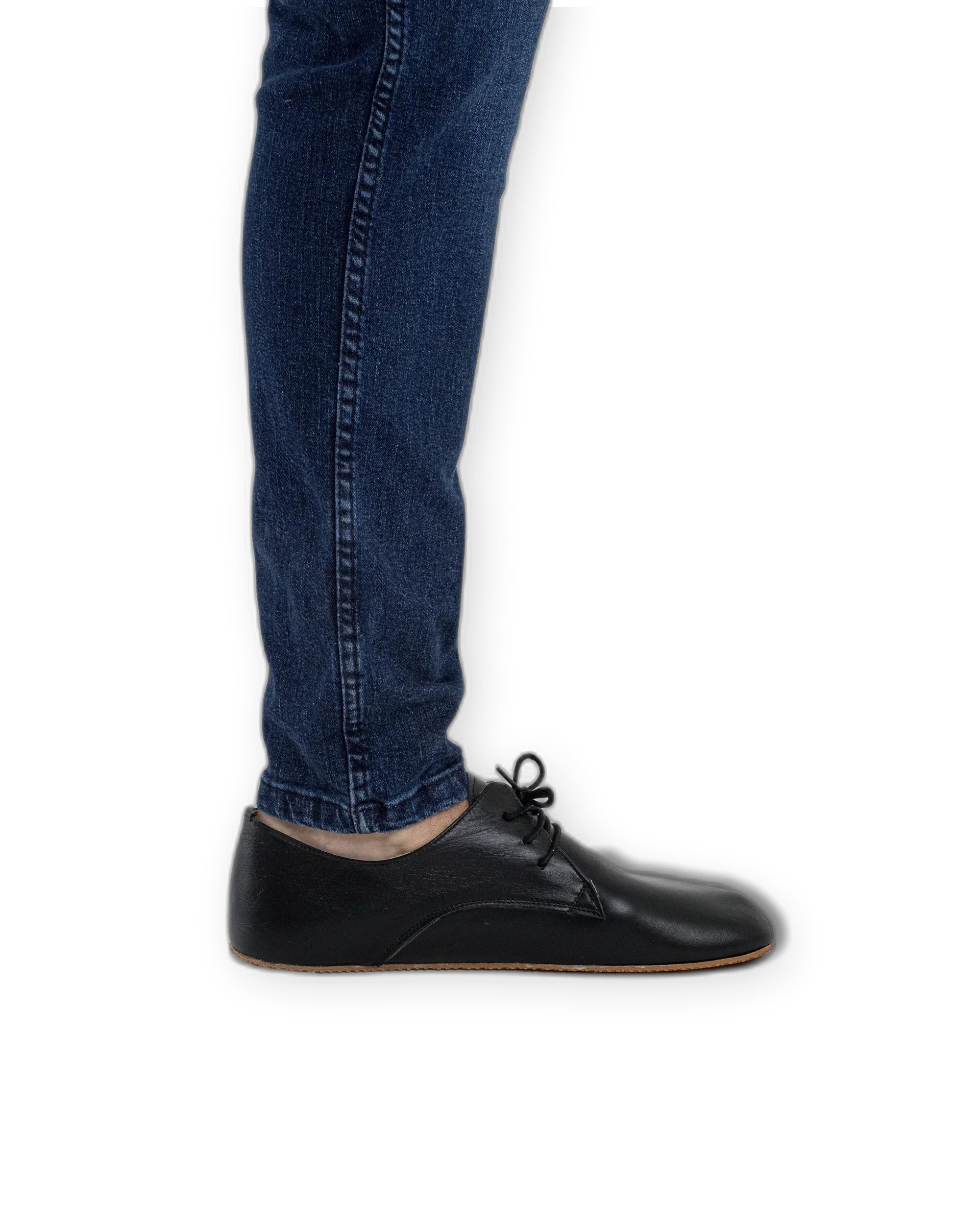 Pair Black Oxford Shoes - Barefoot Wide Toe Calf Leather | Bespoky