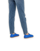 Pair Blue Oxford Shoes - Barefoot Wide Toe Calf Leather | Bespoky