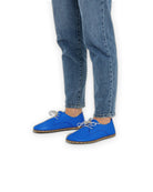 Detail Blue Oxford Shoes - Handcrafted Calf Leather Turkey | Bespoky