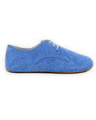 Side view Blue Suede Oxford Shoes - Calf Leather Zero Drop | Bespoky