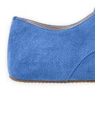 Top view Blue Suede Oxford Shoes - Handcrafted Calf Leather | Bespoky