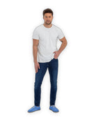 Pair Blue Suede Oxford Shoes - Barefoot Wide Toe Calf Leather | Bespoky