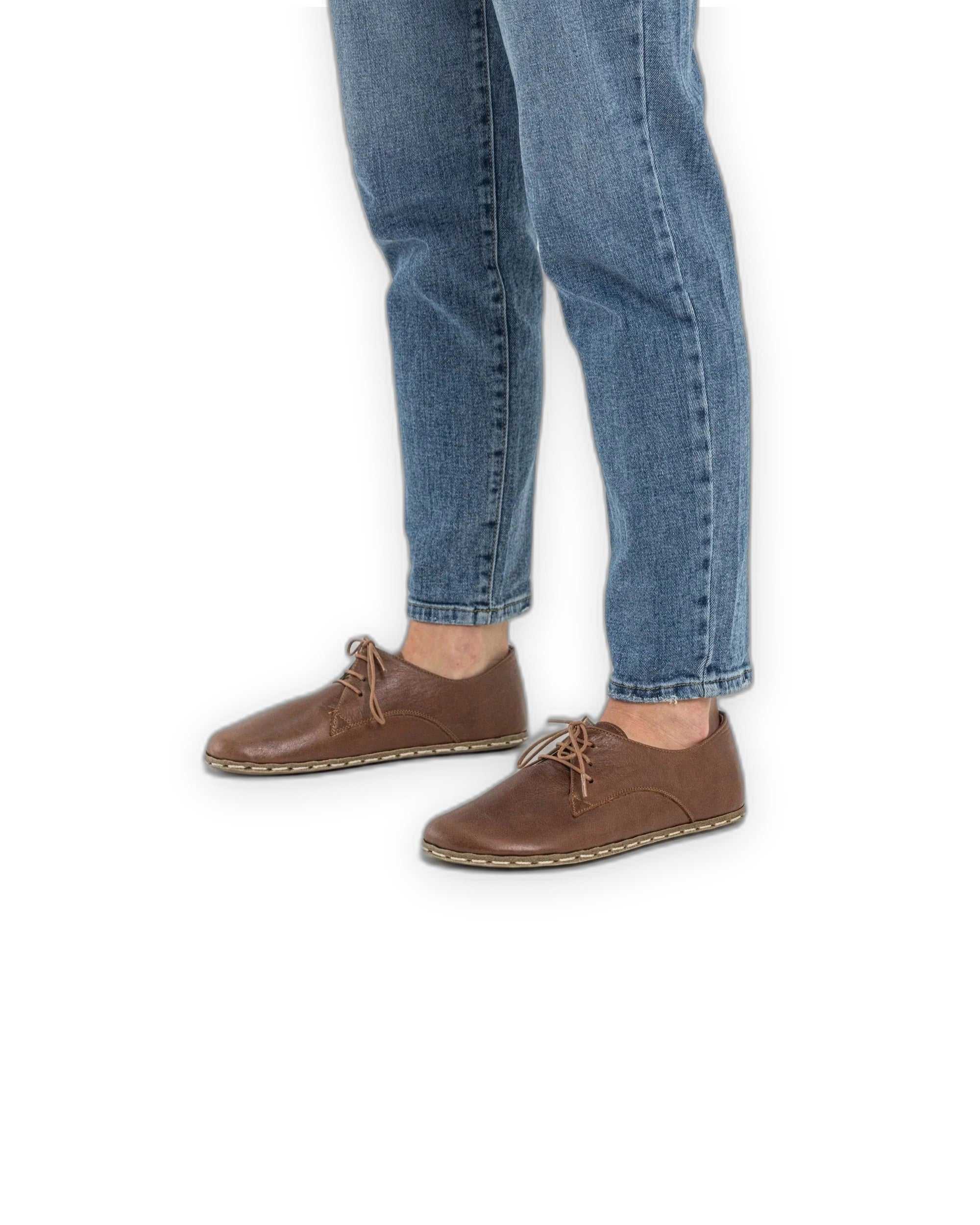 Back view Brown Oxford Shoes - Calf Leather Handcrafted | Bespoky