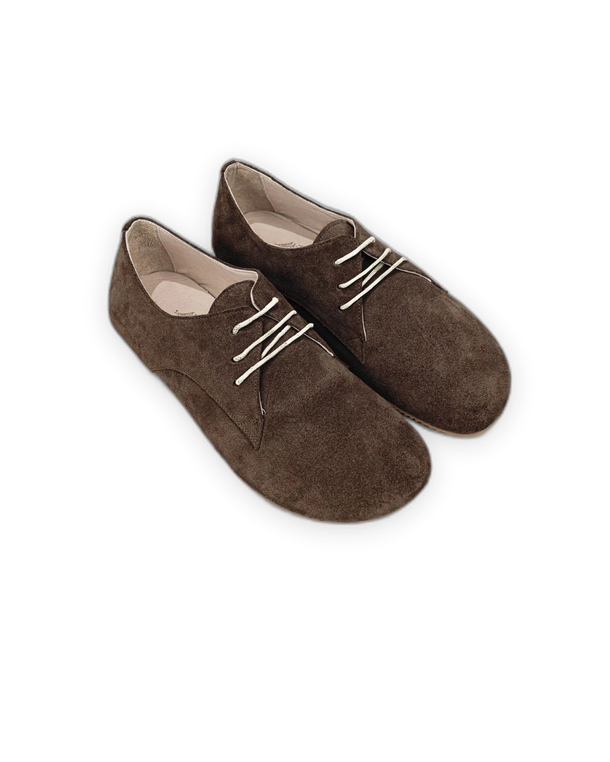 Men's Brown Suede Oxford Shoes - Handcrafted Calf Leather Wide Toe Box | Bespoky