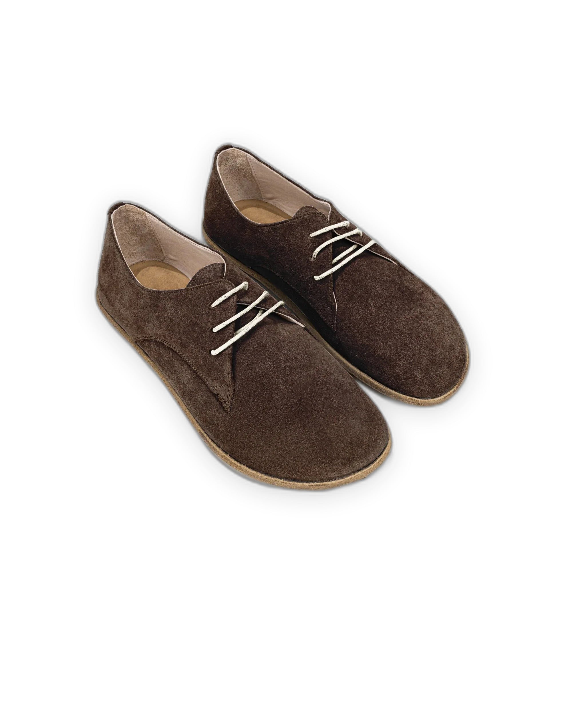 Men's Brown Suede Oxford Shoes - Handcrafted Calf Leather Wide Toe Box | Bespoky