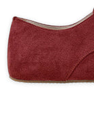 Top view Burgundy Suede Oxford Shoes - Handcrafted Calf Leather | Bespoky
