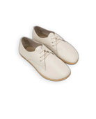 Men's Cream Oxford Shoes - Handcrafted Calf Leather Wide Toe Box | Bespoky