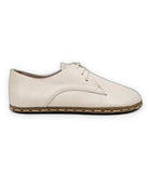 Side view Cream Oxford Shoes - Calf Leather Zero Drop | Bespoky