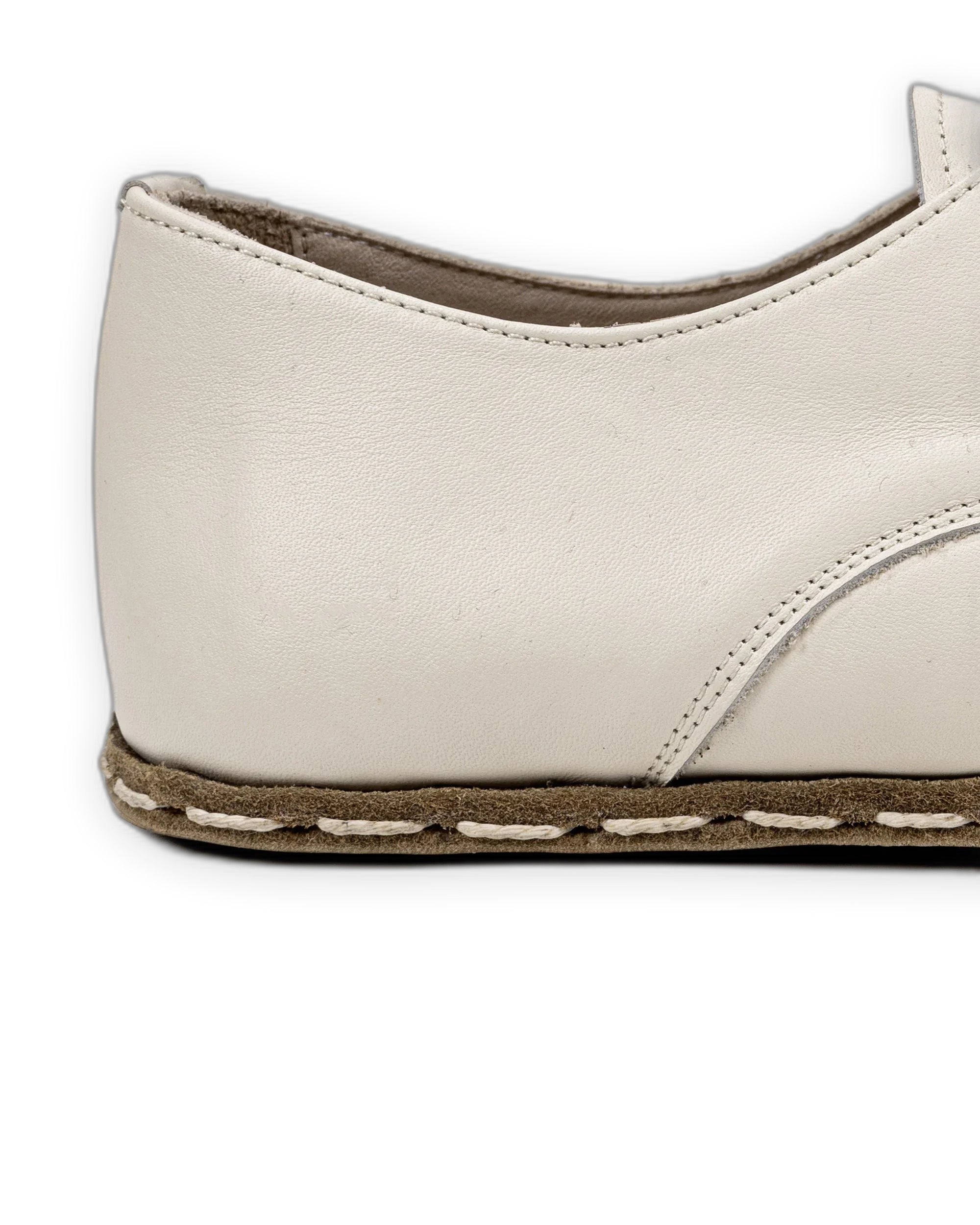 Back view Cream Oxford Shoes - Calf Leather Handcrafted | Bespoky