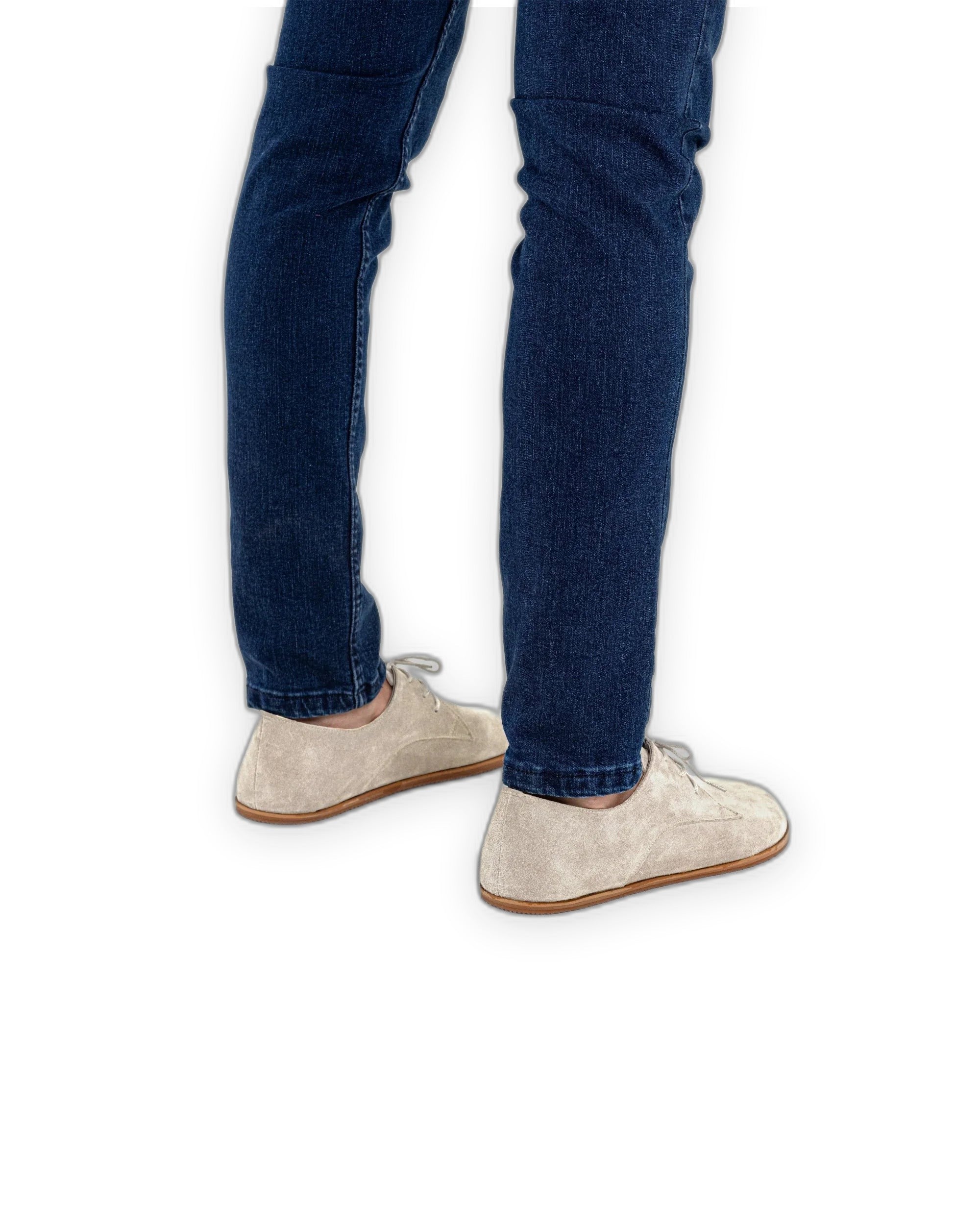 Detail Cream Suede Oxford Shoes - Handcrafted Calf Leather Turkey | Bespoky