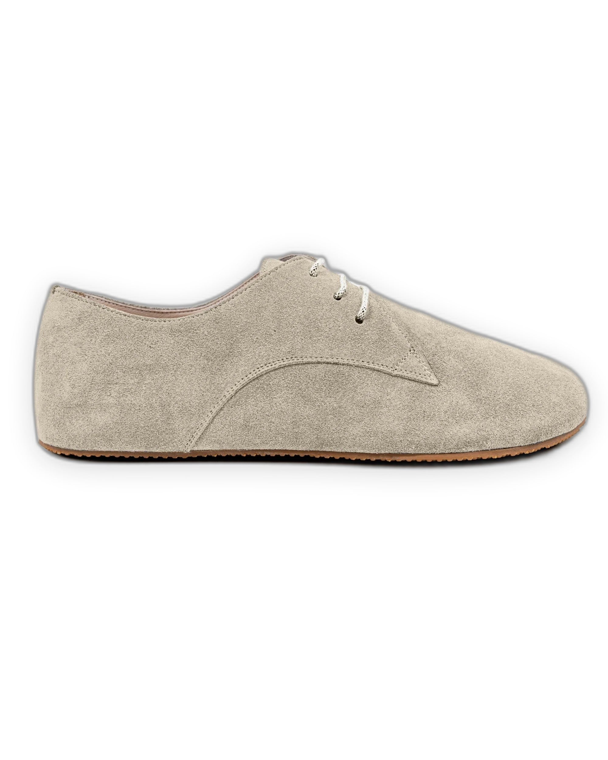 Top view Cream Suede Oxford Shoes - Handcrafted Calf Leather | Bespoky