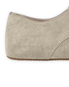 Detail Cream Suede Oxford Shoes - Handcrafted Calf Leather Turkey | Bespoky