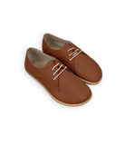 Men's Dark Brown Oxford Shoes - Handcrafted Calf Leather Wide Toe Box | Bespoky