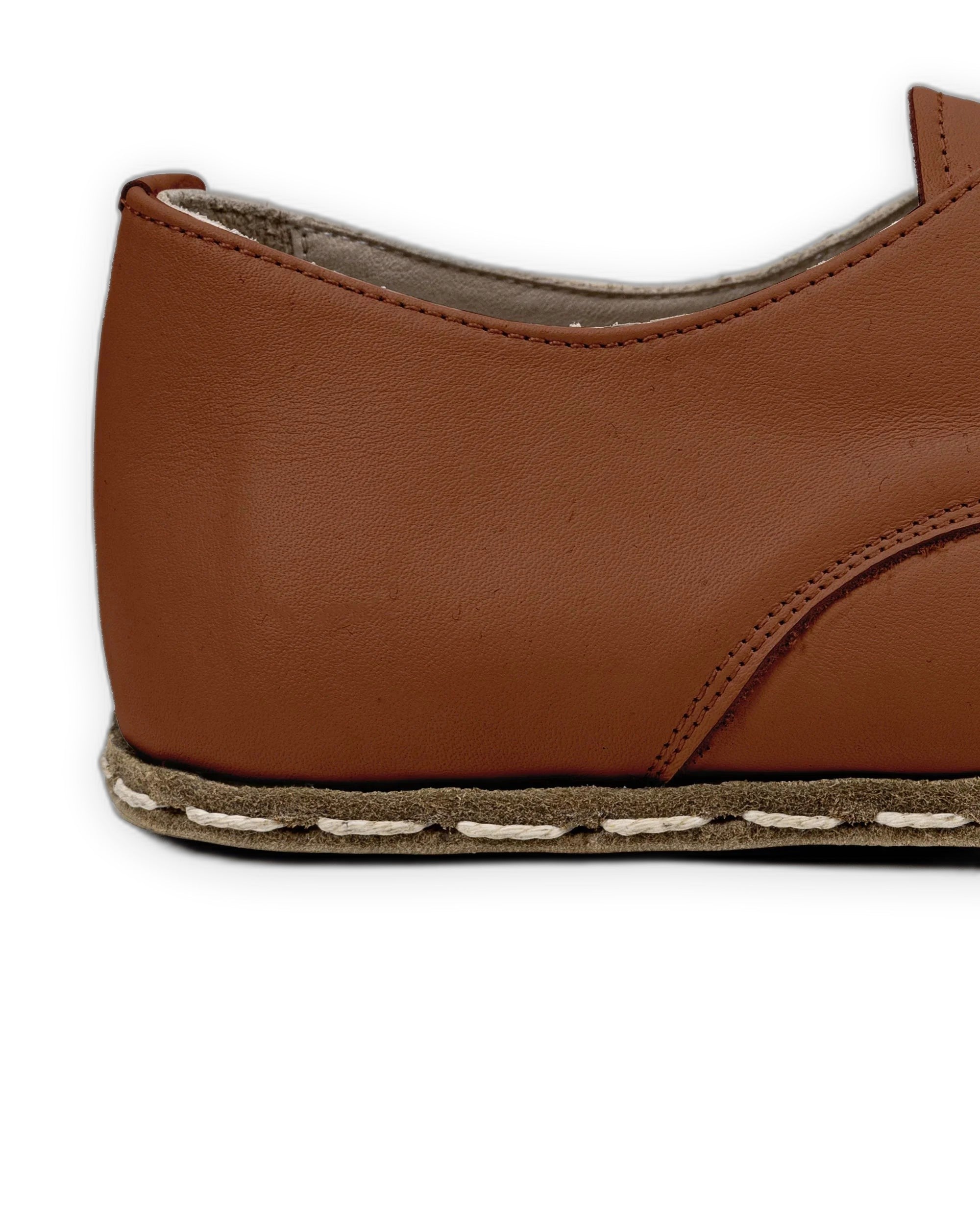Detail Dark Brown Oxford Shoes - Handcrafted Calf Leather Turkey | Bespoky