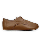 Side view Dark Tan Oxford Shoes - Calf Leather Zero Drop | Bespoky