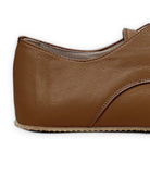 Top view Dark Tan Oxford Shoes - Handcrafted Calf Leather | Bespoky