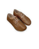 Men's Dark Tan Oxford Shoes - Handcrafted Calf Leather Wide Toe Box | Bespoky